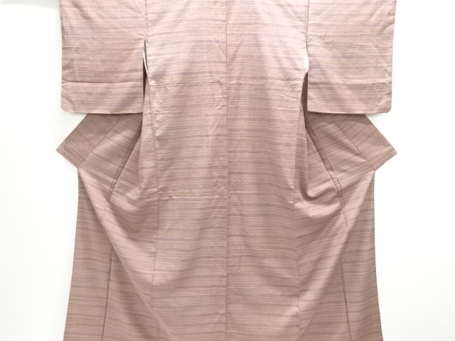 JAPANESE KIMONO / ANTIQUE KIMONO / SILK / TSUMUGI / WOVEN STRIPE